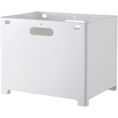 Wall Mounted Foldable Laundry Basket 30L Large Laundry Basket with Handles Bathroom Bedroom Laundry Basket Space Saving Basket (White, M)