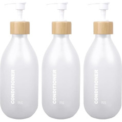 Shampoo- und Conditioner-Spender, nachfüllbar, 500 ml, Duschseifenspender, Flaschen mit Pumpe, für Hotel, Zuhause, Badezimmer, Küche, Reisen, Duschgel, Lotion, mattiert, 3 Stück