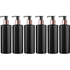 500ml Dispenser Pump Bottle Black PET Plastic Bottle Lotion Pump Mrs Hinch Personalised DIY Refillable Bathroom Hand Lotion Soap Bottle Rose Gold Lid (8)