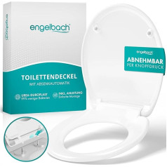 Engelbach® Toilet Lid with Soft-Close Mechanism (Easy Assembly) Antibacterial Thanks to Urea Duroplast | Quick Release Function | Toilet Lid Toilet Seat - Oval