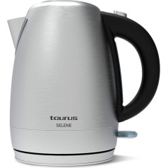 Taurus Selene Kettle 2200W 1.7L Automatic Shut-Off Cable Holder LED Easy Cleaning Anti-Fingerprint Stainless Steel