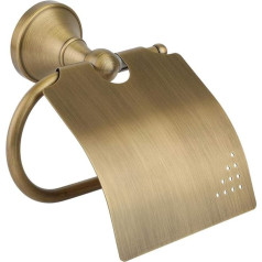 Bathroom Roll Paper Holder, Brass Antique Roll Toilet Paper Holder, Roll Paper Towel Holder, Toilet Paper Holder with Cover Design