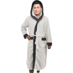 Mens Hooded Bathrobe House Robe Loungewear Super Soft Luxury Microfiber Terry Cotton Warm Cosy Fleece Sleepwear Robe Spa Hotel Sleepwear
