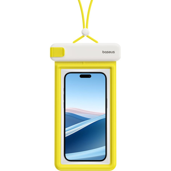 Ūdensnecaurlaidīgs futrālis 7,2'' tālrunim IPX8 Deep Dive 4 slāņu - balts un dzeltens