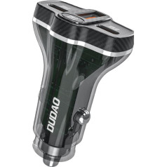 Dudao Auto lādētājs R78 78W USB-C PD / 2xUSB-A QC - melns