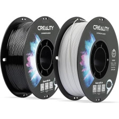 Creality CR-PETG Filament 1.75 mm 2 kg, 3D Printer Filament PETG Black White, Dimensional Accuracy +/-0.02 mm Vacuum Packaging Tidy Spool (2 x 1 kg Spool, Black + White)