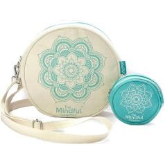 KnitPro K36663 Kp36663 Cotton Blend Bag, Cream/Teal, One Size, 2 Count