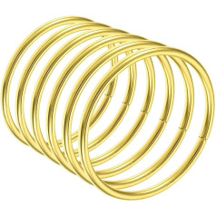 sourcing map 6 Pcs Metal Craft Rings 50mm OD for DIY Wreaths Macrame Projects