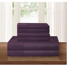Elegance Linen® 1500 Thread Count Wrinkle Resistant Deep Pocket Sheet Set All Sizes & Colours Queen Purple
