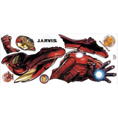 Iron Man Peel and Stick Giant Wall Decals with Glow