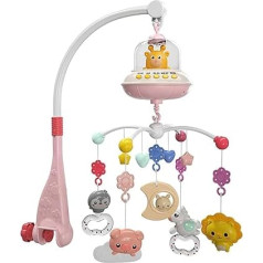 Mobile Baby Bed with Music, Lights and Remote Control (Pink)