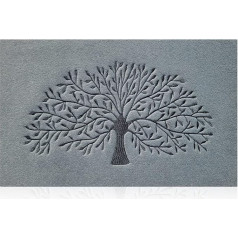 AOAOPQ Tree of Life Entrance Door Mat Indoor Outdoor Washable Durable Non Slip Entrance Door Mat 60x90 Inch Light Grey