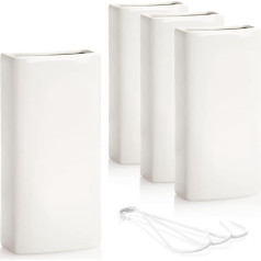 com-four® 4 x Humidifier Heater, Radiator Humidifier, Interior Suspension, Heating Water Evaporator Made of Ceramic (White, Interior Suspension)