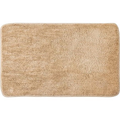 MIULEE Bathroom Rug, Washable, Non-Slip, Absorbent Bath/Shower Mat for the Living Room, Bedroom, Bathroom, 50 x 80 cm, Beige