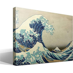 Canvas Picture - Katsushika Hokusai - The Great Wave off Kanagawa - Width: 55cm, Height: 75cm (Width 21,65