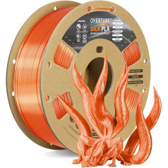 OVERTURE Silk PLA Filament 1.75 mm, 1 kg 3D Printer Filament Silk PLA, Dimensional Accuracy +/- 0.03 mm (Silk Orange)