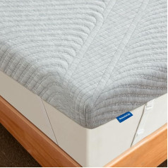 NewentorLife Double Mattress Topper Thick Waterproof Memory Foam Mattress Topper Double Mattress Topper Memory Foam Double Bed with Back Support