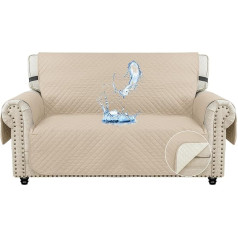 Ystyle Sofa Cover 2 Seater - Waterproof Sofa Cover with Armrests, Sofa Protector Non-Slip Sofa Throw, Couch Cover, Sofa Protection, Sofa Cover Protector for Pets, Cats, Dogs, Beige