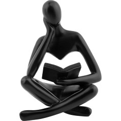 JOYIAL Craft Thinker Statue Sturdy Resin Desktop Stylish Home Decor Abstract Sculpture for Home Office Bookshelf Desktop Decor (Size: Left Reverie)