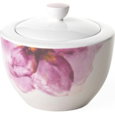 Villeroy & Boch - Rose Garden Sugar Bowl, 300 ml, Premium Porcelain, White/Pink