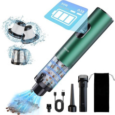 autozen Handheld Vacuum Cleaner Wireless, 17000Pa Car Vacuum Cleaner 4-in-1 Vacuum Cleaner Car Strong with LED Display, Light and Multi Nozzles for Home, Office, Car, Pet Hair Cleaning