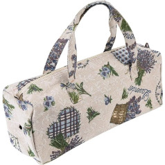 DIY Knitting Bag, Housewares Craft Storage Bag, Sewing Needles, Knitting Accessories, Organiser Bag, Portable Crochet Hook Organiser Bags (17.32 x 5.51 x 6.69 Inches) [Purple Flower] Yarn Storage
