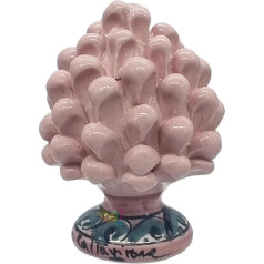 sicilia bedda - Sicilian cones made of ceramic from Caltagirone - foot decorated - 100% Sicilian craft (height 12 cm, pink)