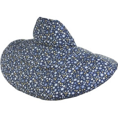 Neck Pillow with Stand-Up Collar Organic Fabric Floral Blue - Linseed Pillow Neck Pillow Heat Cushion - A Very Comfortable Neck Warmer