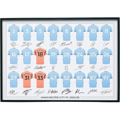 MANCHESTER CITY FC SIGNED TEAM 2024-25 SIGNED PRINTED AUTOGRAPH FULL SQUAD MANCHESTER CITY GIFTS A4 FRAMED