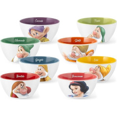 Home - Seven Dwarfs, Set of 12 Cereal Bowls, Seven Dwarfs POP, 590 cc, Assorted Figures, New Bone China, Dishwasher Safe, Microwave Safe