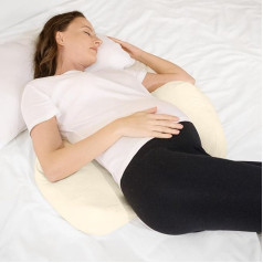 LightEase Pregnancy Pillow, Side Sleeper, Double Wedge for Body, Abdomen, Back Support, Soft, Not Bulky, Mixed Sponge and Chemical Fibre Filling