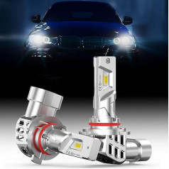 MOTORHOOK Pack of 2 HB3 9005 12V 60W Halogen Car Bulbs | 5500K Ultra White Xenon Beam | High Brightness for Low and High Beam | P20D Standard 6500K