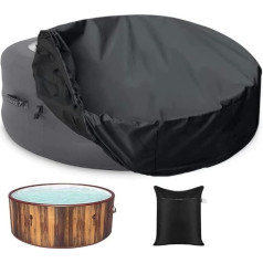 Hot Tub Cover Waterproof Outdoor Portable Patio Round Inflatable Hot Tub Spa Cover Protector Bathtub Pool Dust Covers (88 x 37 Inch)