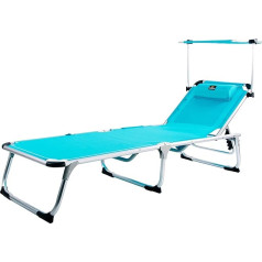 CREVICOSTA QUALITY MARK MARCAS DE CALIDAD Sand Lounger Aluminium Polystyrene Turquoise 190 x 60 x 30 cm