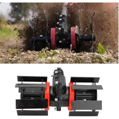 2-in-1 Lawnmower Weed Wheel, 9 Teeth Deep Plow Level with Straight Blade. For mowing grass and loosening the soil. Universal accessory for precision lawnmowers (28mm)