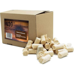 430° Eco Lighter (1.5 kg, 3 kg, 6 kg, 10 kg, 12 kg) – Extra Long Burning Time Thanks to Wax – Unlimited Durability – From Austria – Fireplace Lighter, Oven Lighter, Grill Lighter, 1.5 kg – Pack of 150