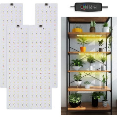 Grixz Plant Lamp LED Full Spectrum 540 LEDs Plant Light Grow Light for Indoor Plants with 3/9/12H Timer Switch, 10 Types of Brightness, 135 LEDs x 4 Pieces, Energy Class B