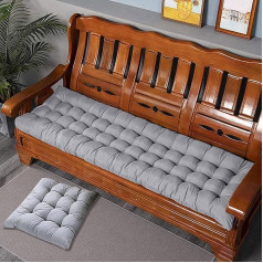 Xpnit Thick Bench Cushion 2 3 Seater Cotton Garden Bench Cushion,100cm/110cm/120cm, Rectangle Seat Cushion Pad for Indoor Outdoor (160x55cm,Grey)