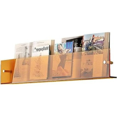 Wandmontierter Dokumentenhalter, transparenter Broschürenhalter, Wandhalterung, hängender Zeitschriftenhalter, for Büro, Kirche, Café-Ausstellung (Orange 23,4 Zoll (Größe: 31,2 Zoll))(35.1 in)