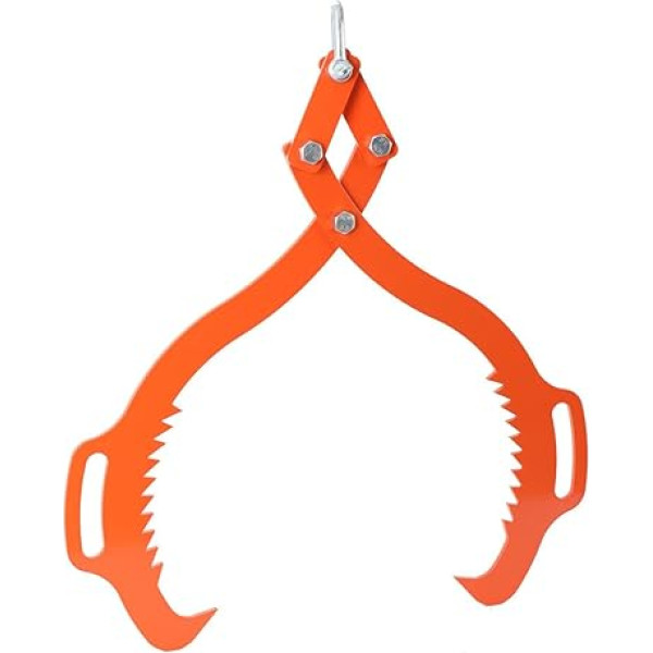 Lfhelper Forestry Pliers for Tree Trunks, Back Pliers, 600 kg Tensile Force, Loading Pliers, Wood Gripper for Loading, Towing Pliers, Lifting Pliers, Wooden Tongs & 2 Clamping Mandrels, for Grasping &
