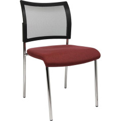 Topstar Visit 10 Visitor's Chair Net Set of 2 Stackable Bordeaux / Black