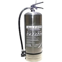 Firexo Fire Extinguisher (9 Litres) - All Types of Fire - Multi-Purpose Stainless Steel Fire Extinguisher for Household, Kitchen, Barbecue, Home Use, Commercial, Industrial and Office