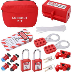 Lock-off Kit for Electricians, Electrical Circuit Breaker, Lockout Tagout Kit, Terminal Circuit Breaker, Safety Lockout, Padlock for Industry, Electrical Power Supply