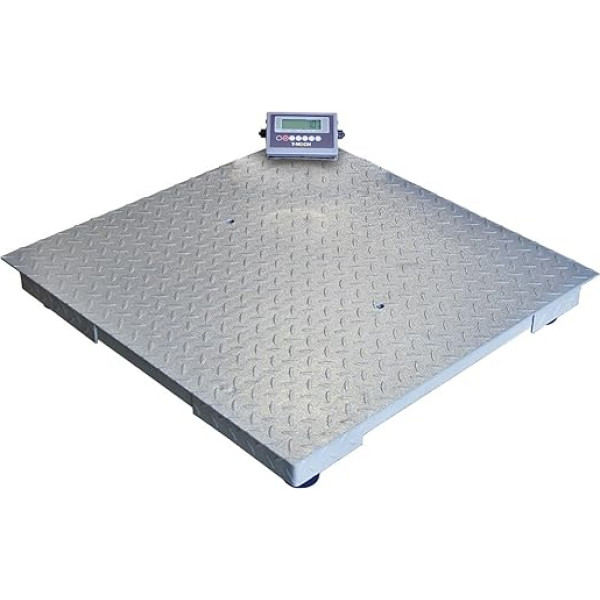 T-Mech Industrial Pallet Scales Platform Scales Industrial Scales Floor Scales Digital Scales Parcel Scales Heavy Duty Scales 120 cm x 120 cm up to 3000 kg Weight Capacity