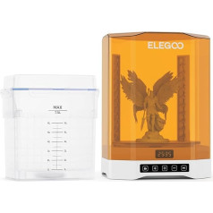 ELEGOO Mercury Plus 3.0 Washing and Curing Station 2 in 1 Larger UV Curing Device for LCD/DLP/SLA 3D Printing Models, Wash Size of 230 x 135 x 260 mm3