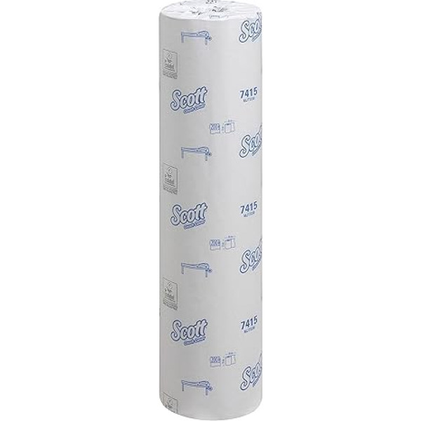 Scott Extra Doctor's Rolls (51 B) 7415 - 6 Rolls of 200 Lounger Covers 2-Ply White