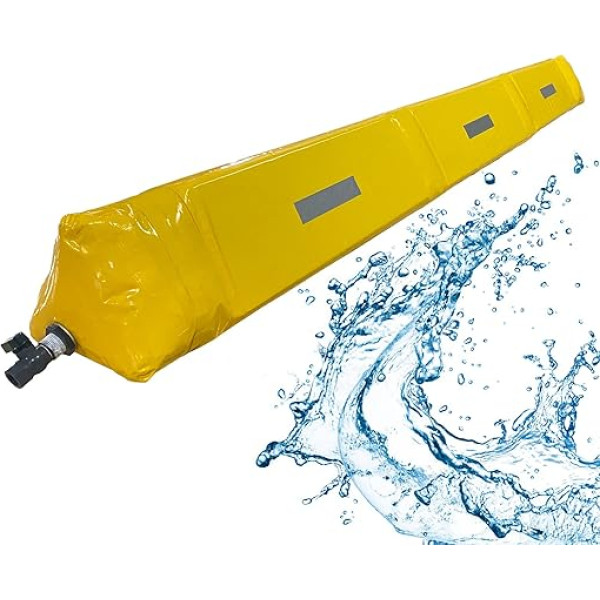 LTCANOPY 300 x 30 x 30 cm Flood Barrier, Industrial Quality PVC Water Barrier, Alternative to Conventional Sandbags, Mobile Flood Protection for Doors, Garage, Road (Yellow)