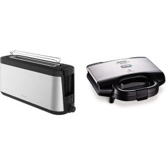 Tefal Element TL4308 Toaster, 7 Browning Levels, 1000 Watts, Silver/Black