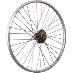Taylor-Wheels 26 Inch Rear Wheel YAK19 / 6-Speed Coiled Ring - Silver
