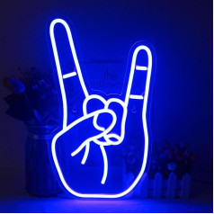 LUCUNSTAR Geste Neon Sign for Wall Decoration, Gesture Neon Light, Gesture LED Sign with USB Powered for Playroom, Living Room, Bedroom